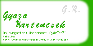 gyozo martencsek business card